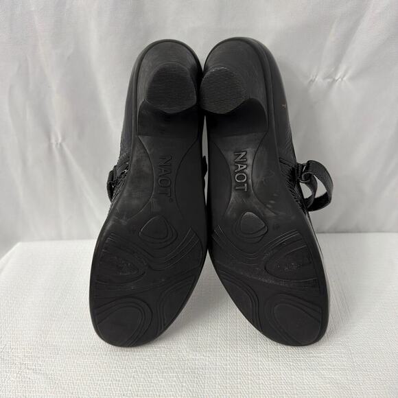 Naot Mary Jane Shoes Womens Size 10 Black Patent Leather - Picture 10 of 10